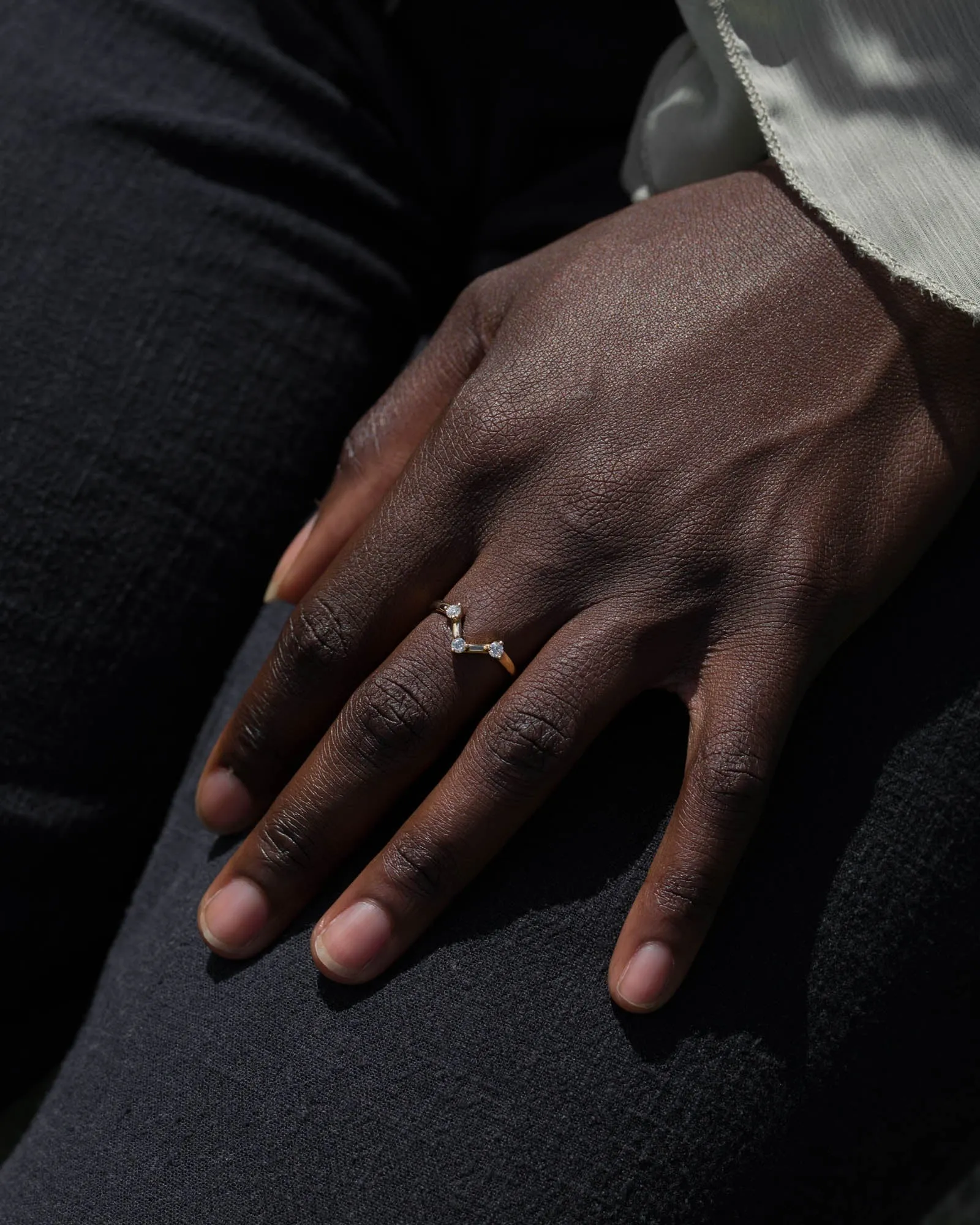 Orion Ring in Fairmined Gold with Lab grown Diamonds