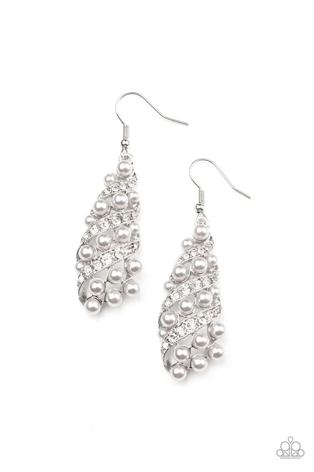 Paparazzi Earring ~ Ballroom Waltz - Silver Earring