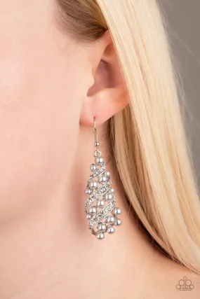 Paparazzi Earring ~ Ballroom Waltz - Silver Earring