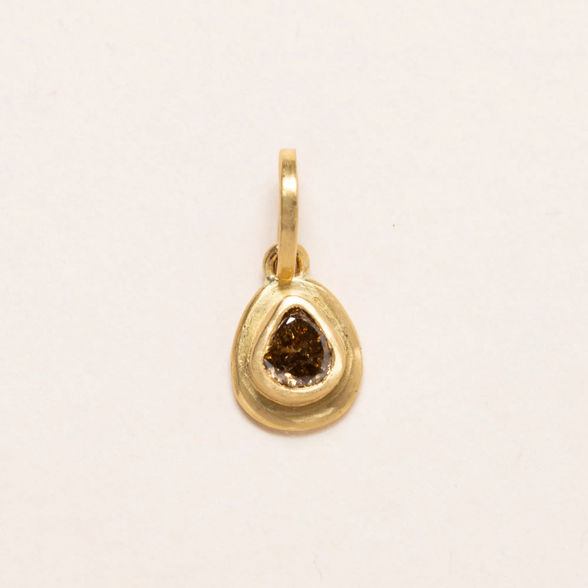 Pearl Shaped Brown Diamond Pendant