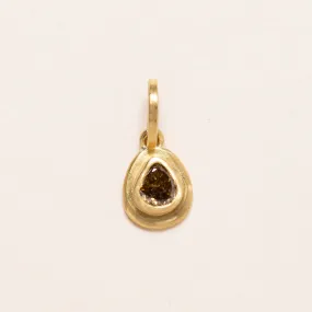 Pearl Shaped Brown Diamond Pendant