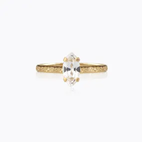 Petite Navette Ring / Crystal