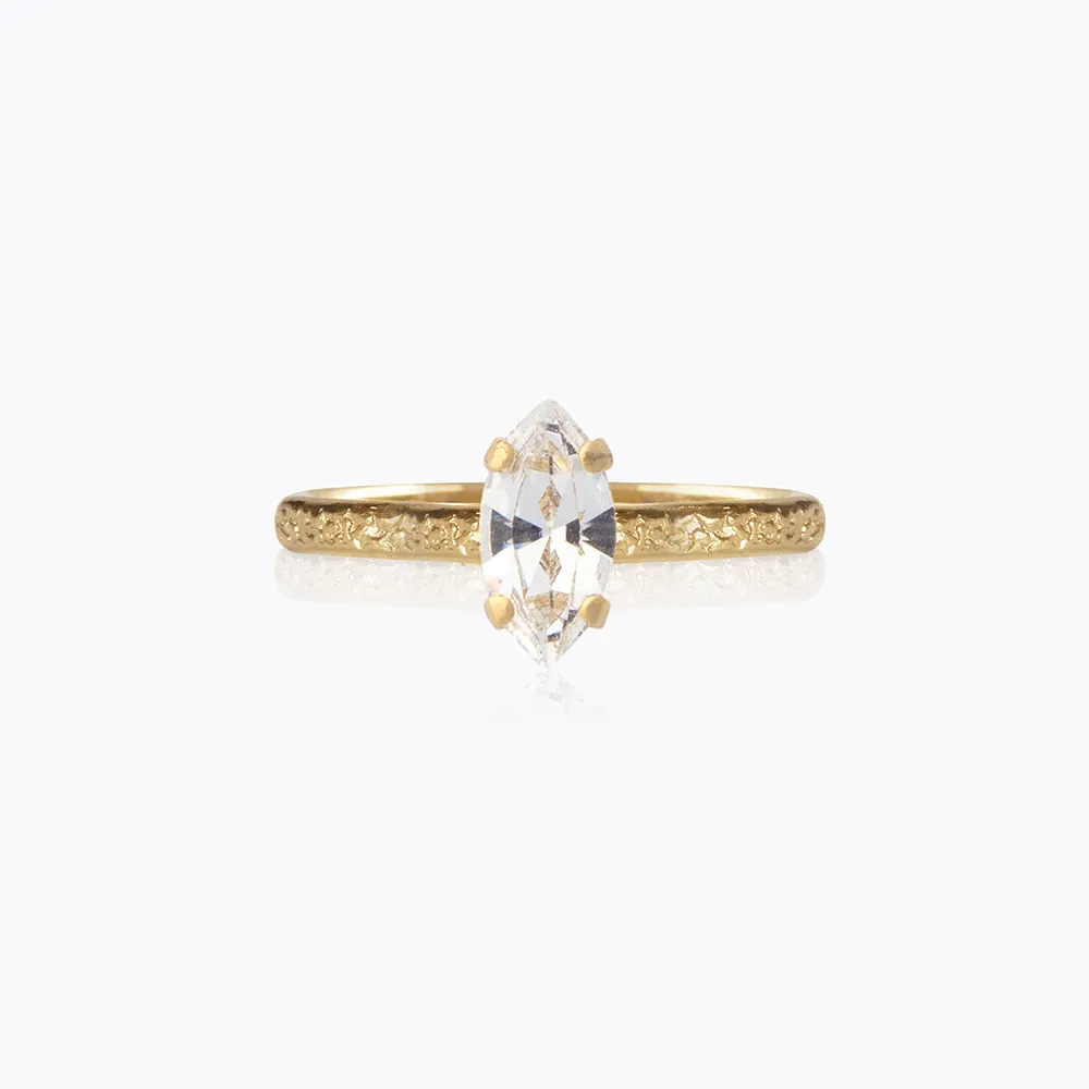 Petite Navette Ring / Crystal