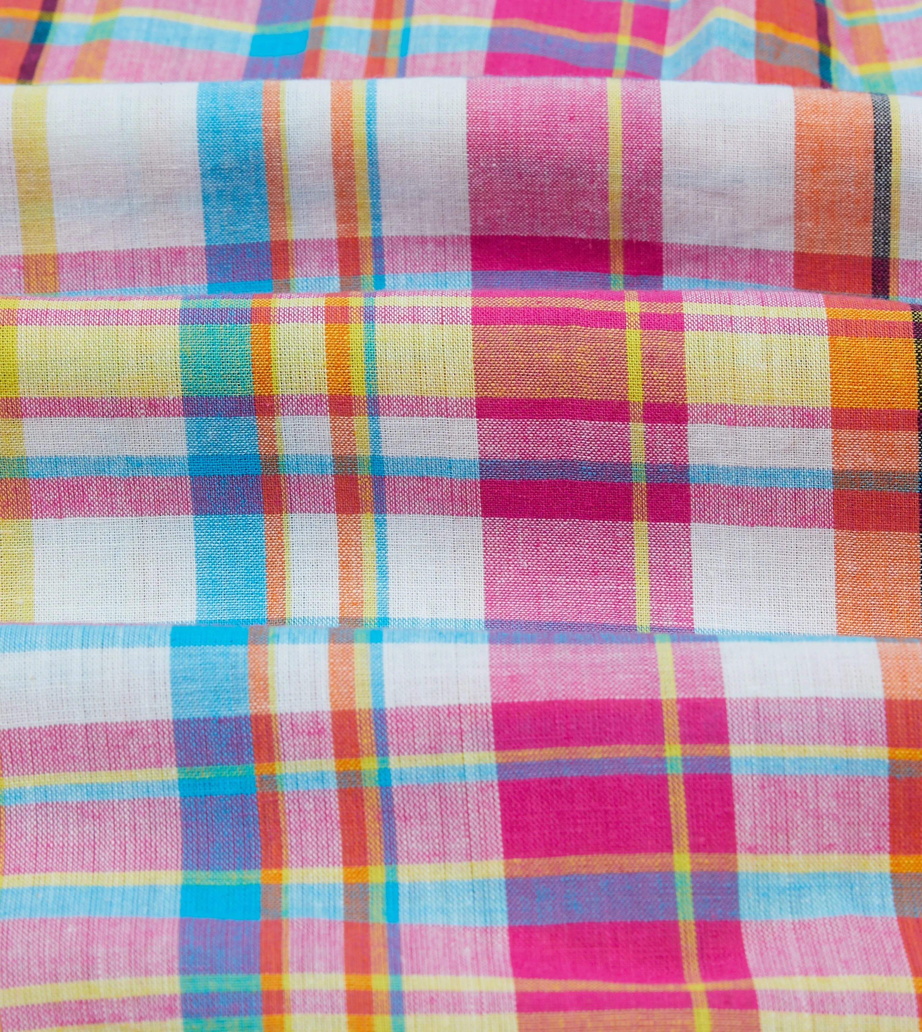 Pink Madras Check Cotton Button-Down Shirt