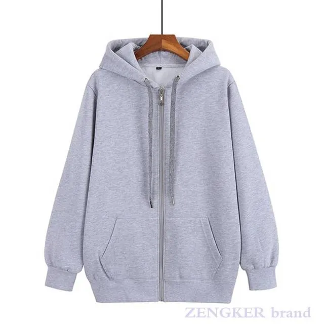 Plus-Size  Zippered Hoodie Up to 10XL