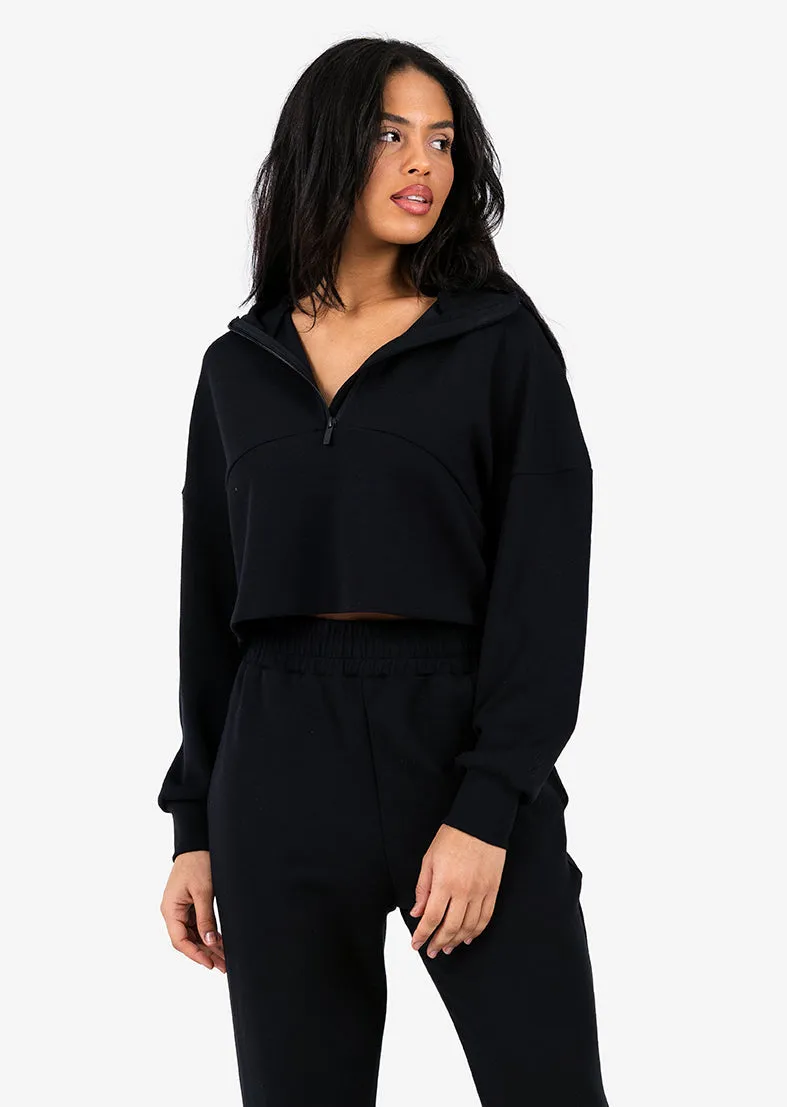 Premium Lounge Set Half Zip Black