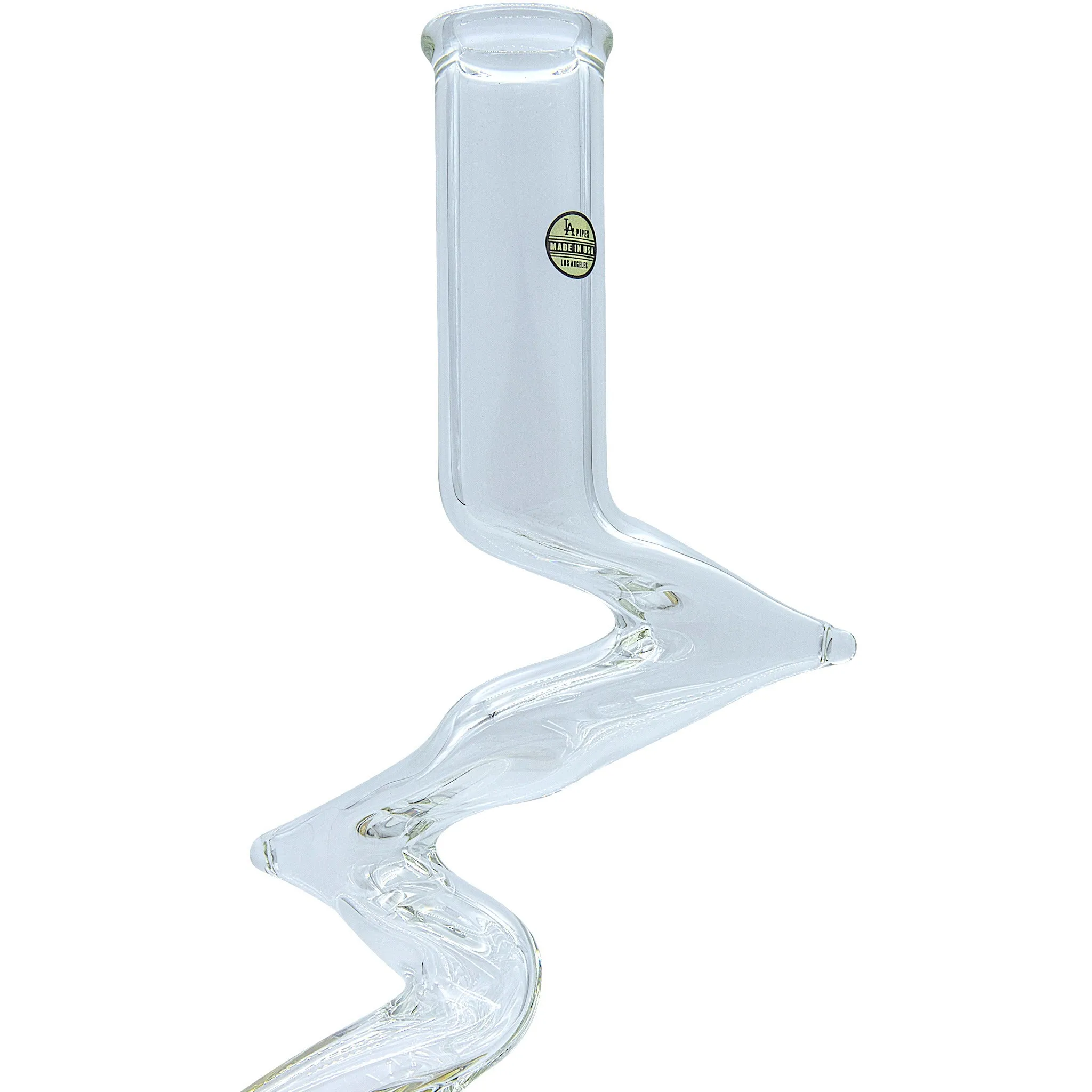 "Switchback" Bubble Base Glass Bong