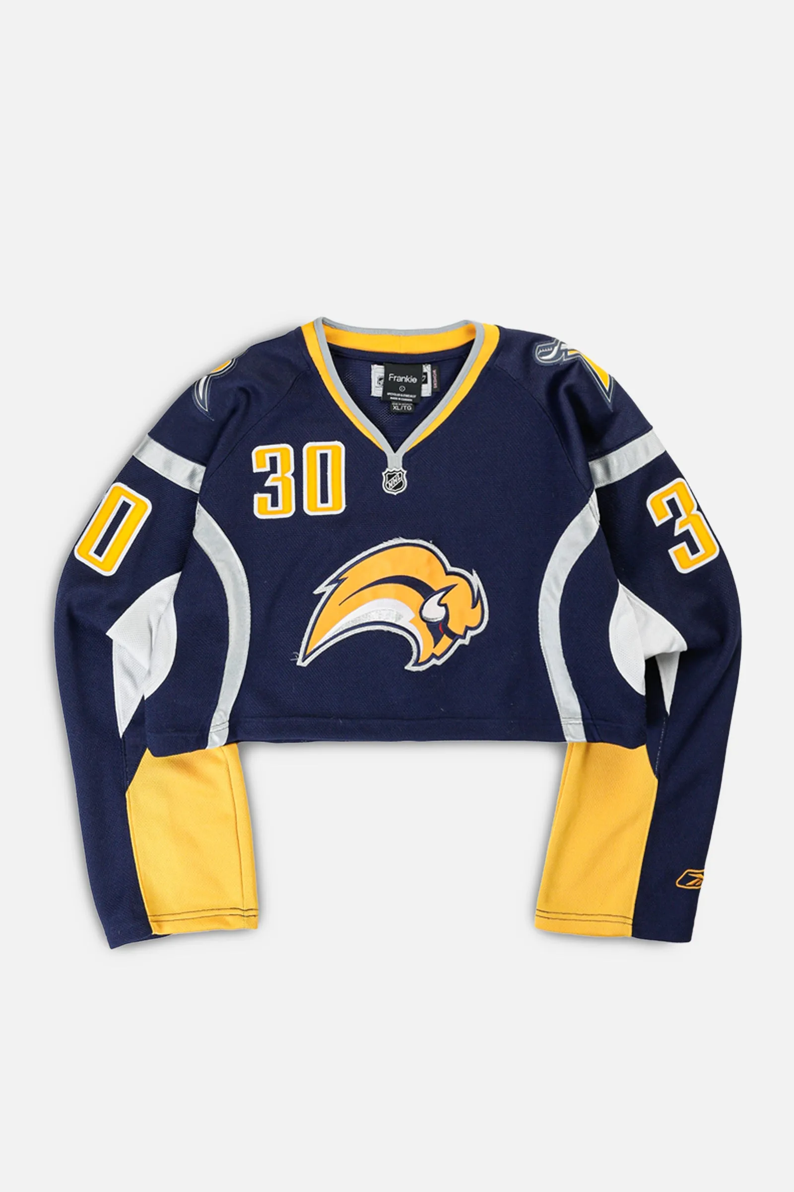 Rework Crop Buffalo Sabres NHL Jersey - L