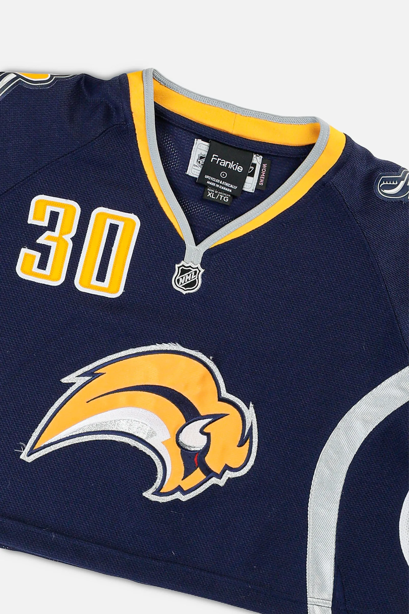 Rework Crop Buffalo Sabres NHL Jersey - L