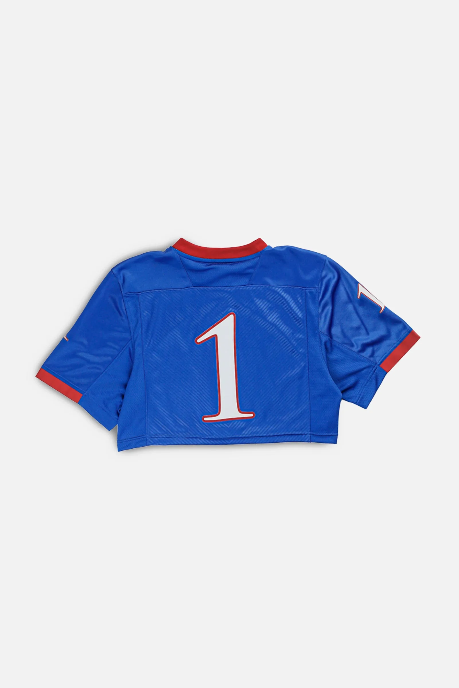 Rework Crop Kansas Jayhawks Football Jersey - M