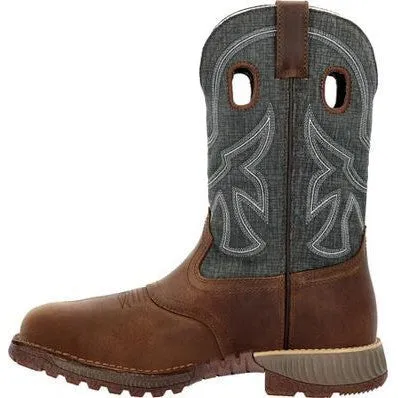 Rocky Men's Hi Wire 11 ST Waterproof Western Work Boot -Brown- RKW0426