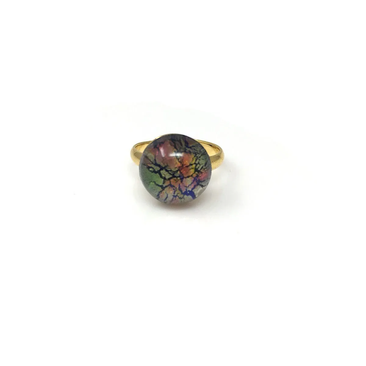 ROLAND gold and fire opal ring