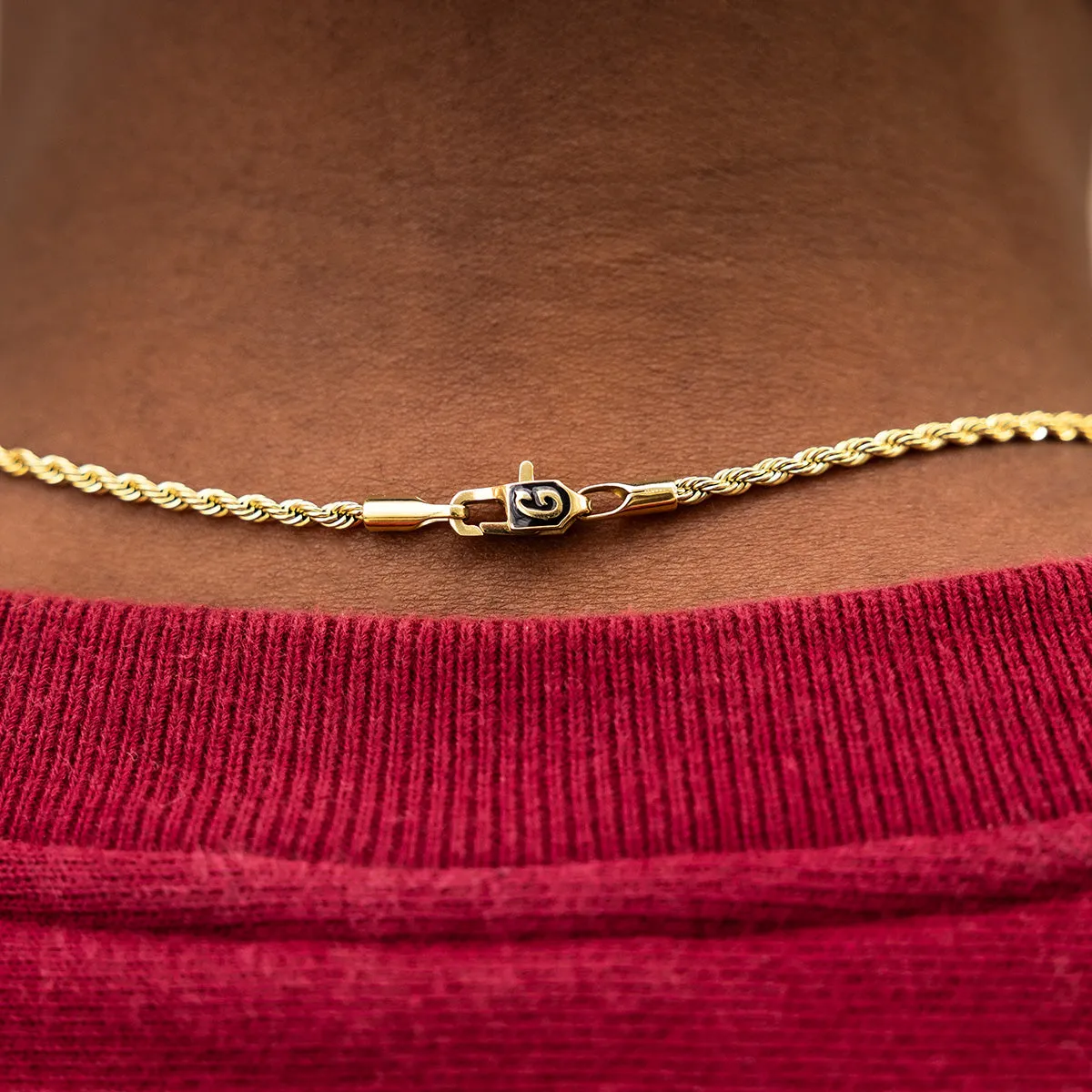 Rope Chain in Yellow Gold - 2mm