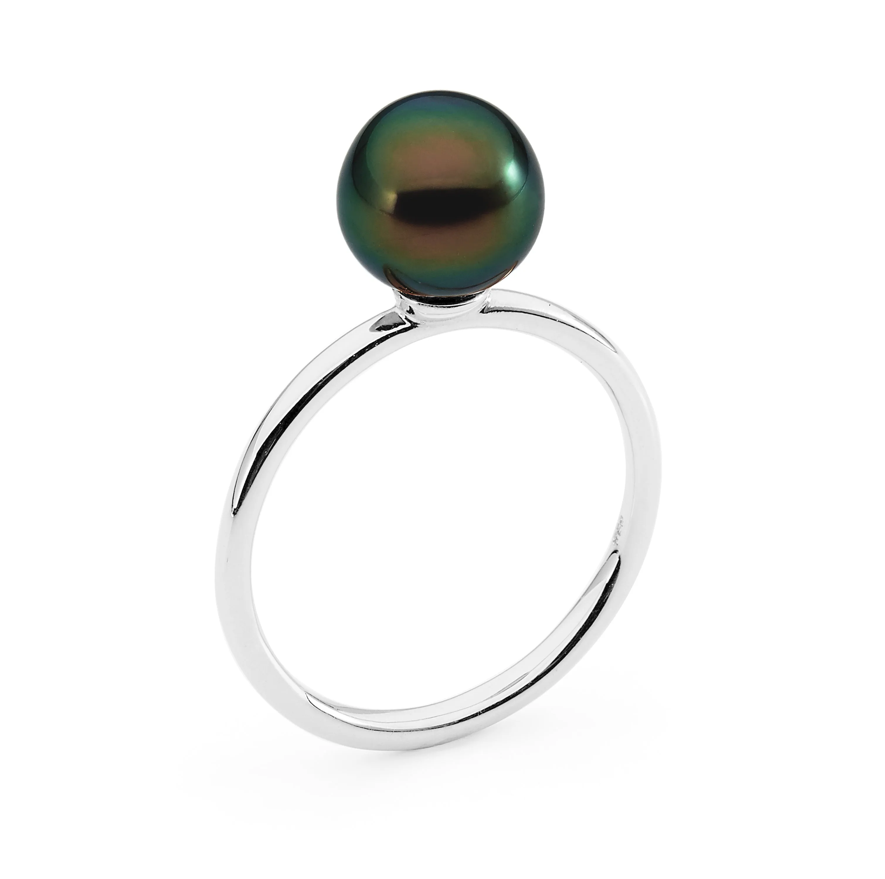 Round Band Tahitian Pearl Ring