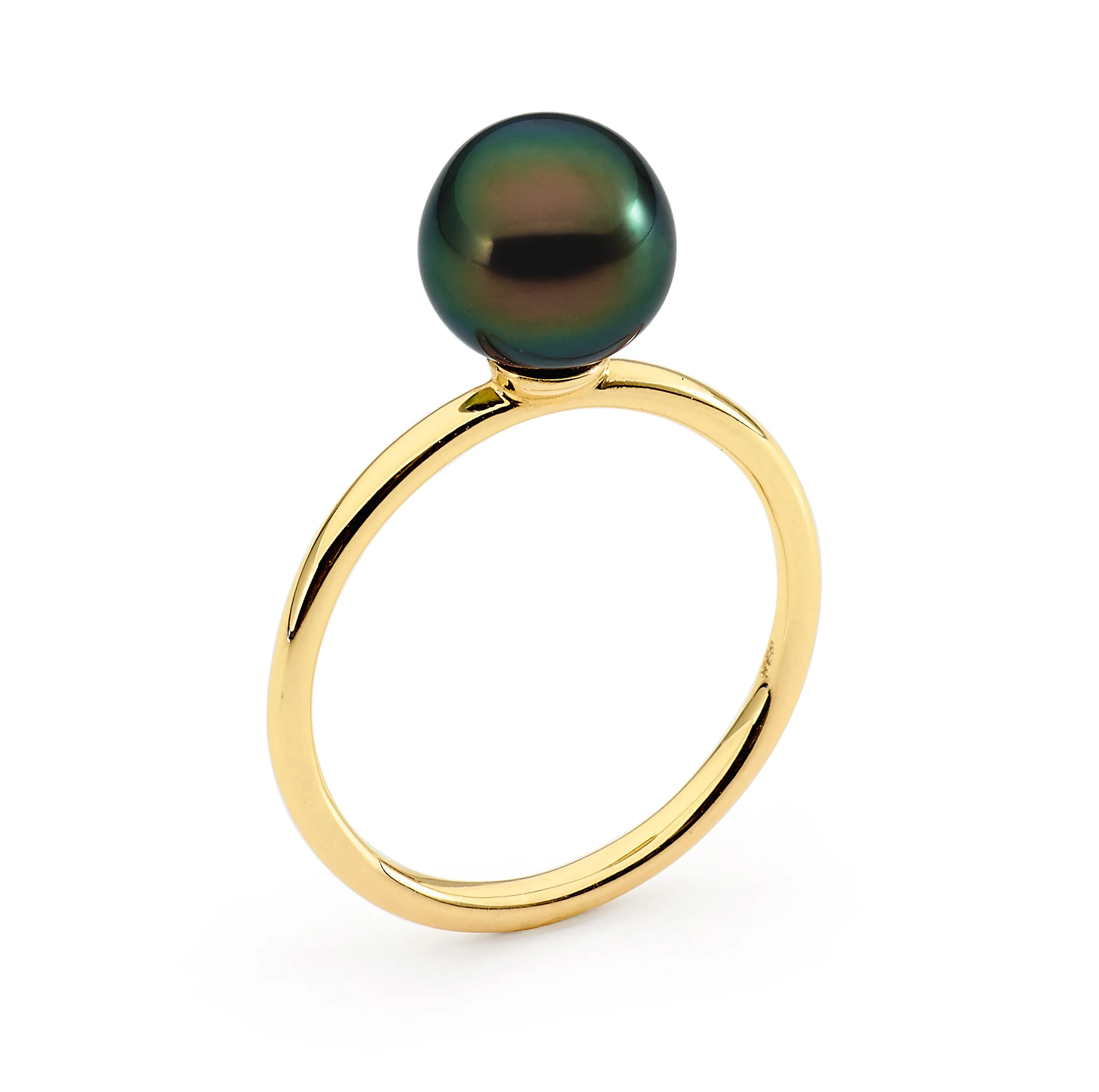 Round Band Tahitian Pearl Ring