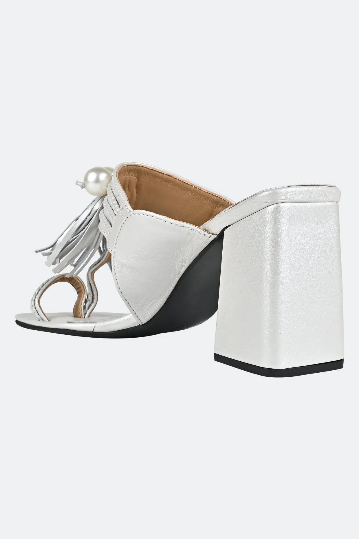 Silver Kolhapuri Heel For Women