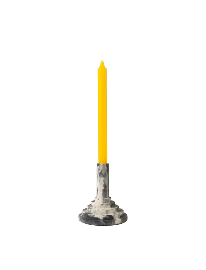 Smith And Goat Disco Stick Concrete Candle Holder Charcoal / White