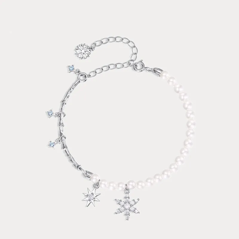 Snowflake Pearl Bracelet