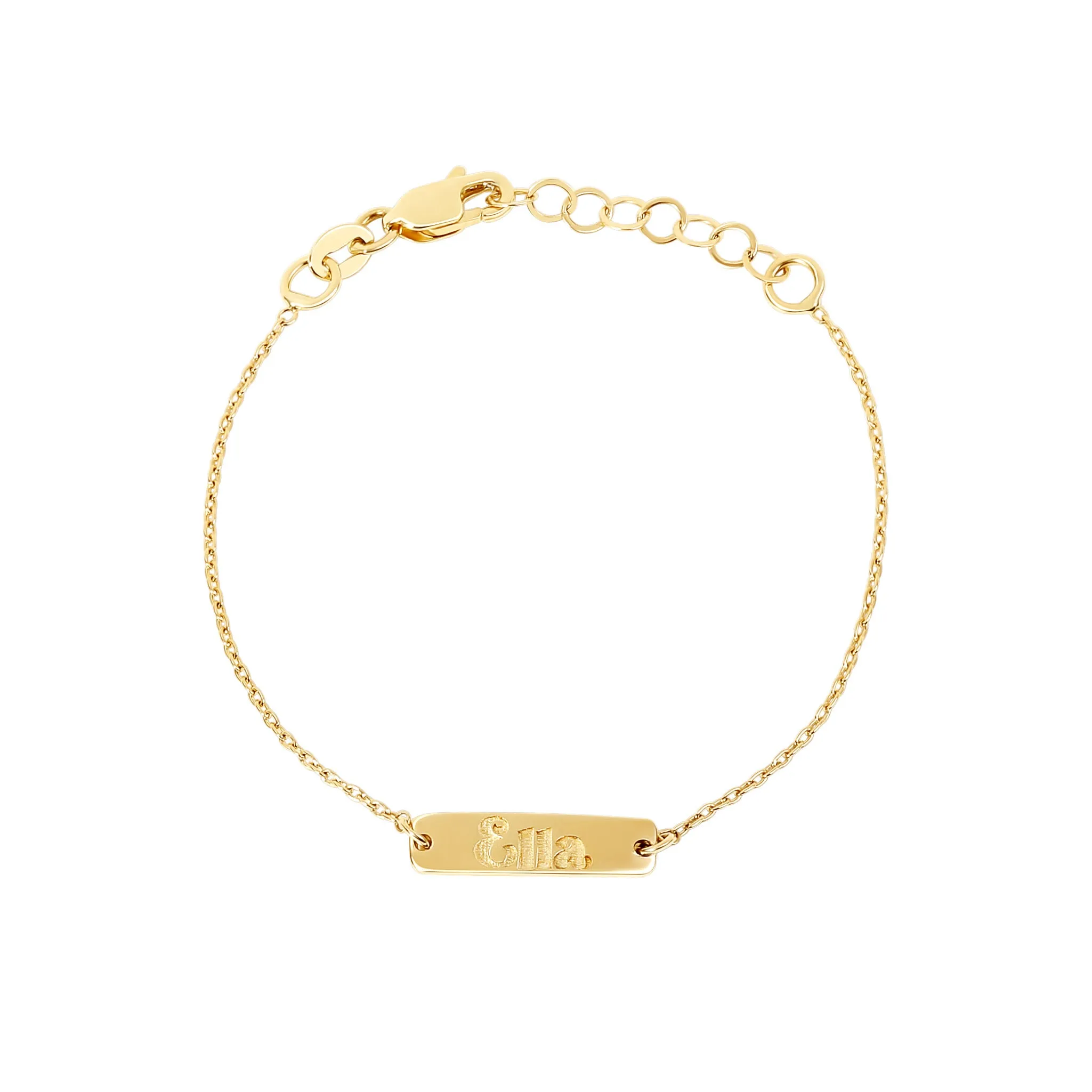 Solid Nameplate Baby Bracelet