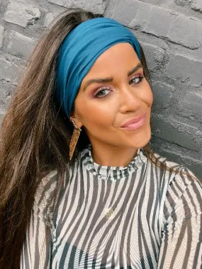 Solid Turquoise Stretchy Headwrap