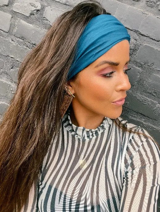 Solid Turquoise Stretchy Headwrap