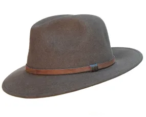 Stanton 'Laurence' Italian Made Foldable Wool Felt Fedora in Fawn