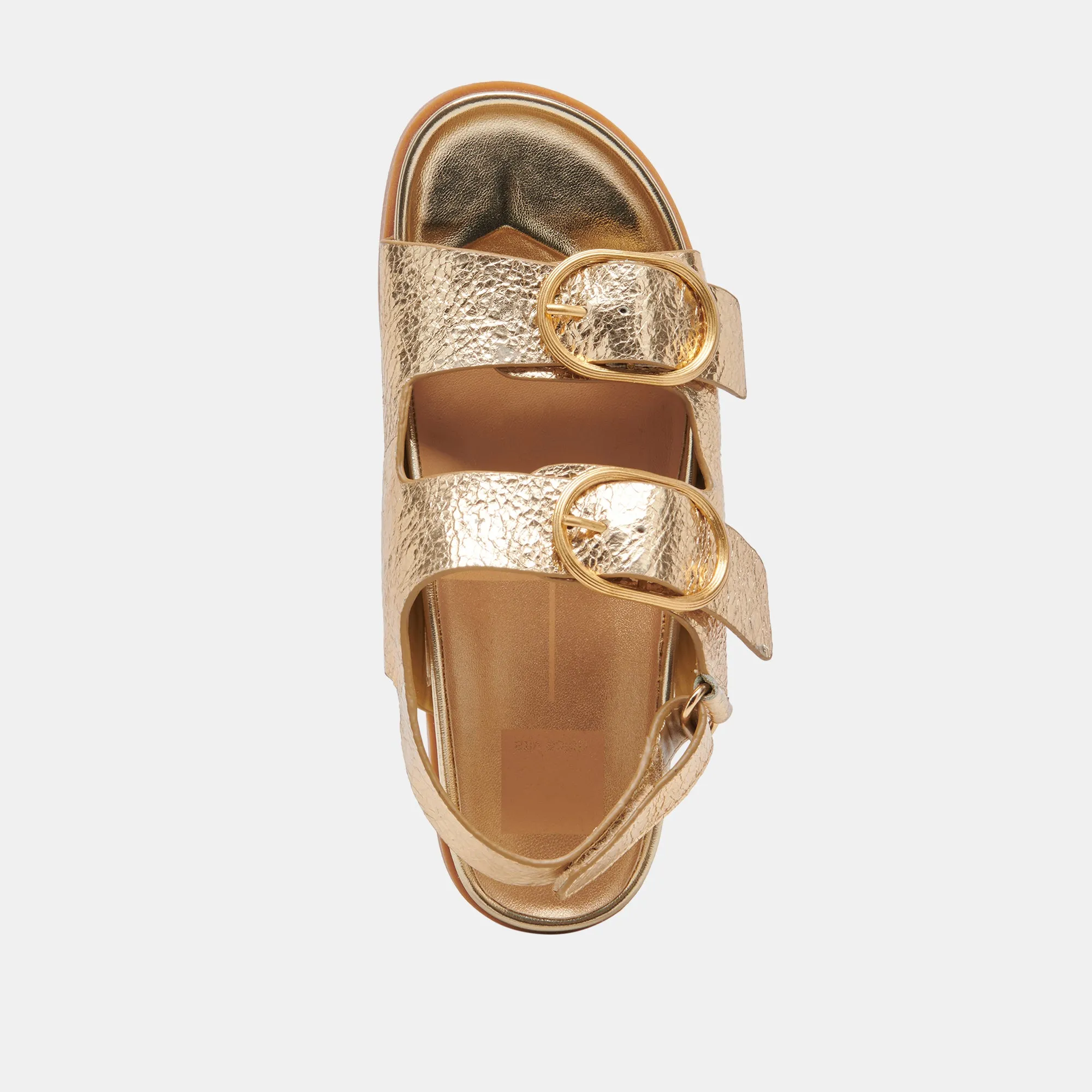 STARLA SANDALS GOLD DISTRESSED LEATHER