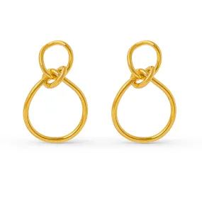 Statement Interlocking Knot Earrings - Gold