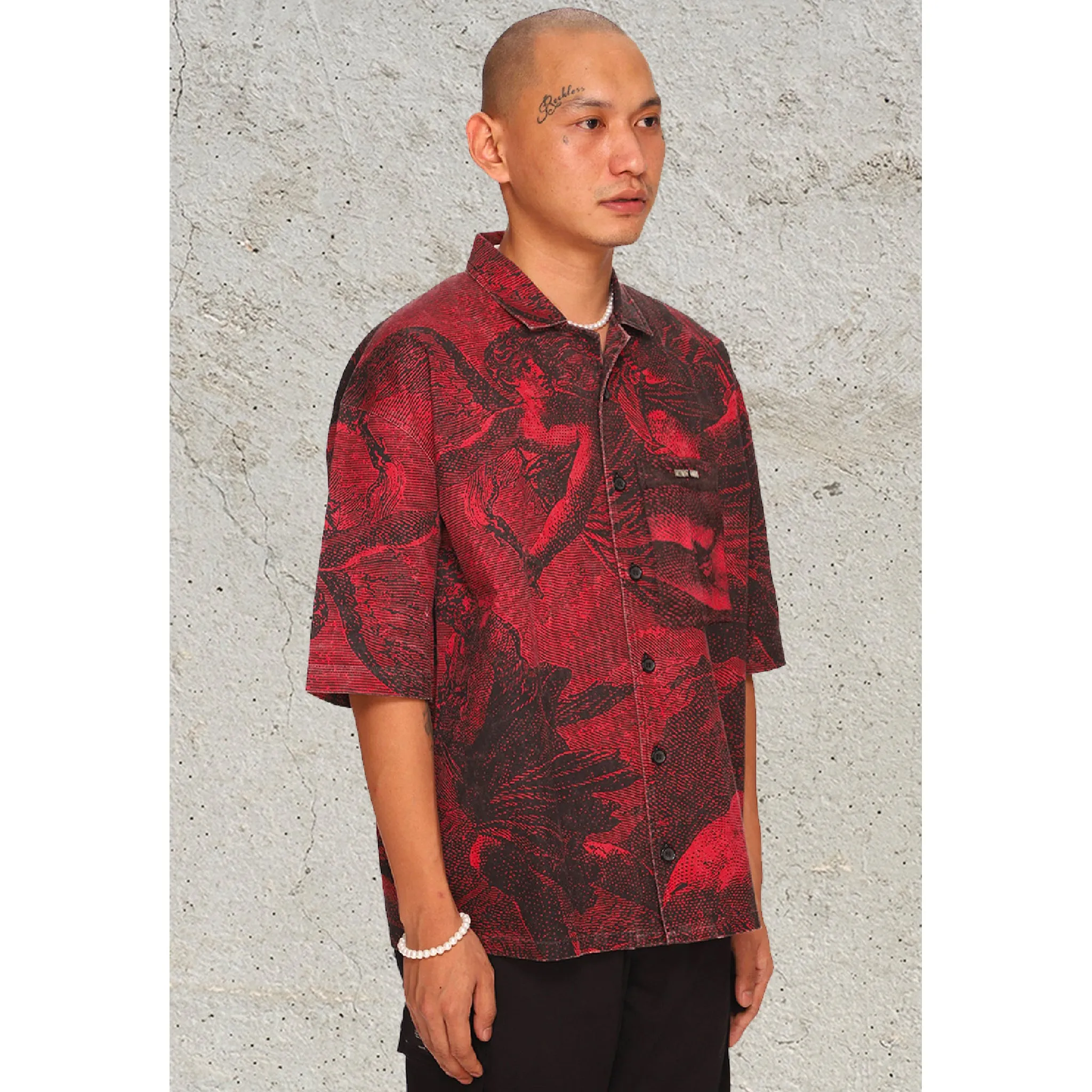 STONEWASHED PROVIDENCE SHIRT (RED)