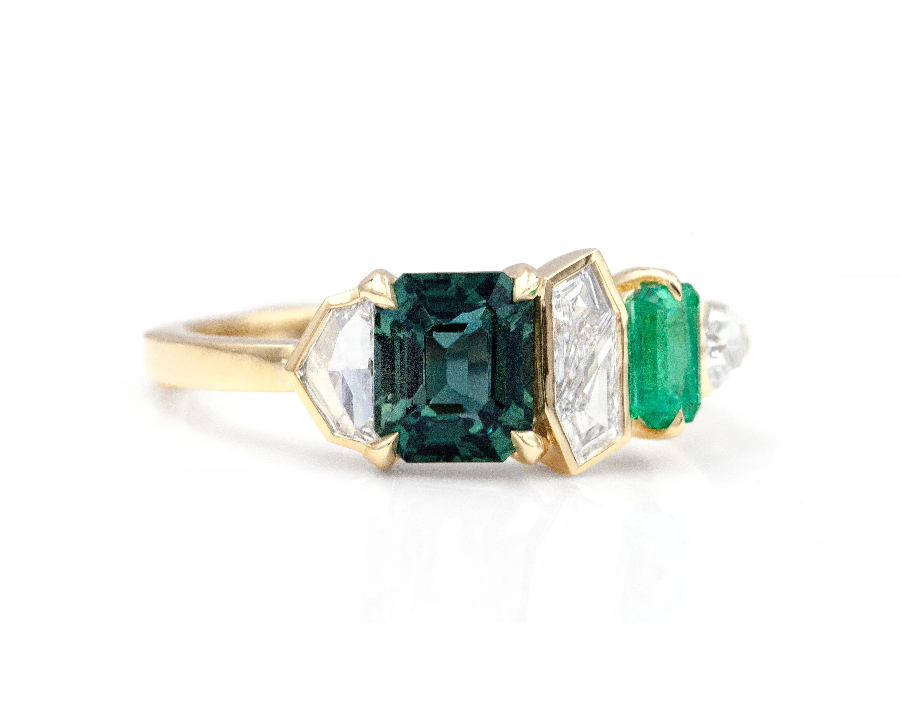 Teal Patchwork Ring