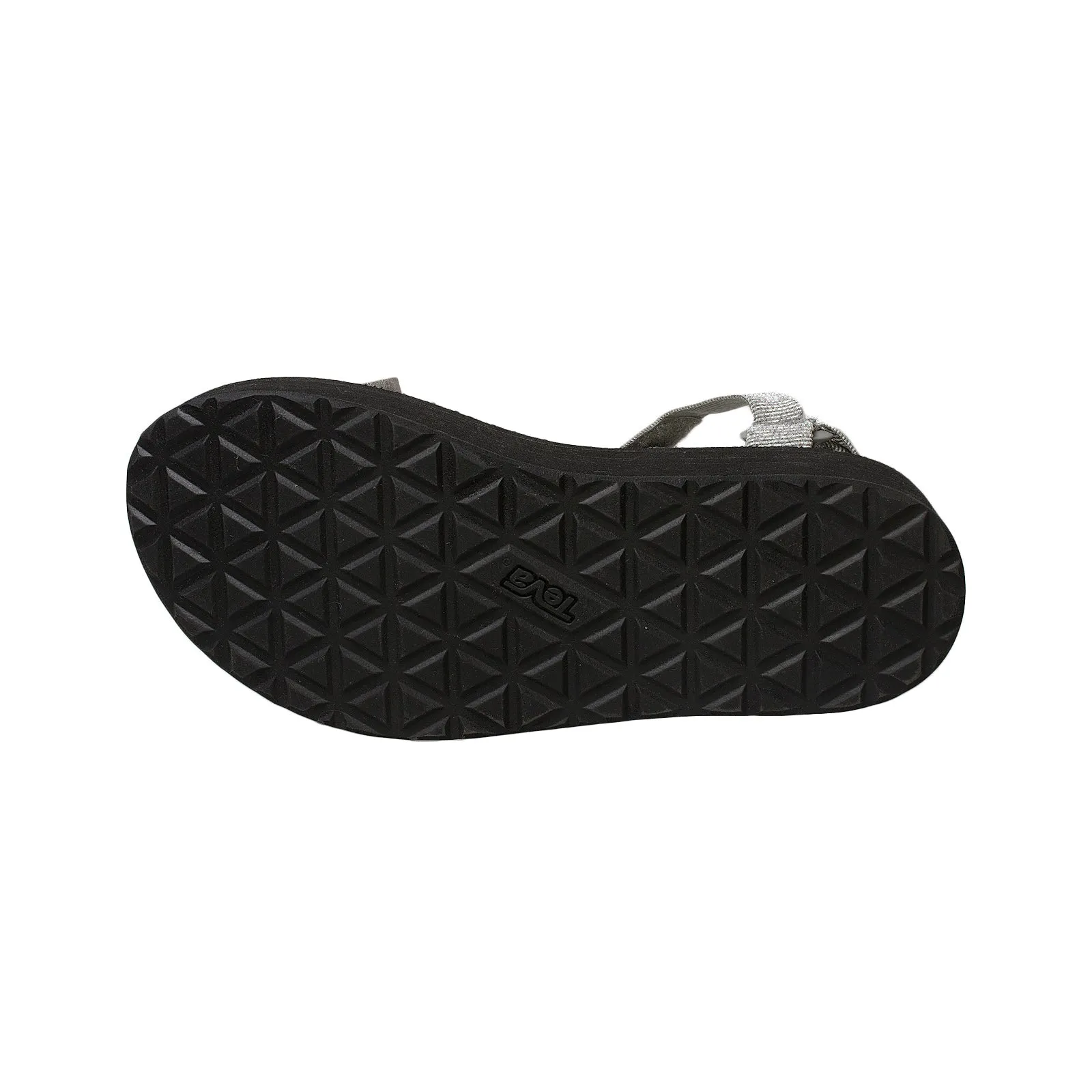 Teva Flatform Universal Metallic Silver Sandals - Women's