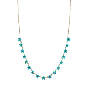 Turquoise and Tourmaline Aurora Necklace