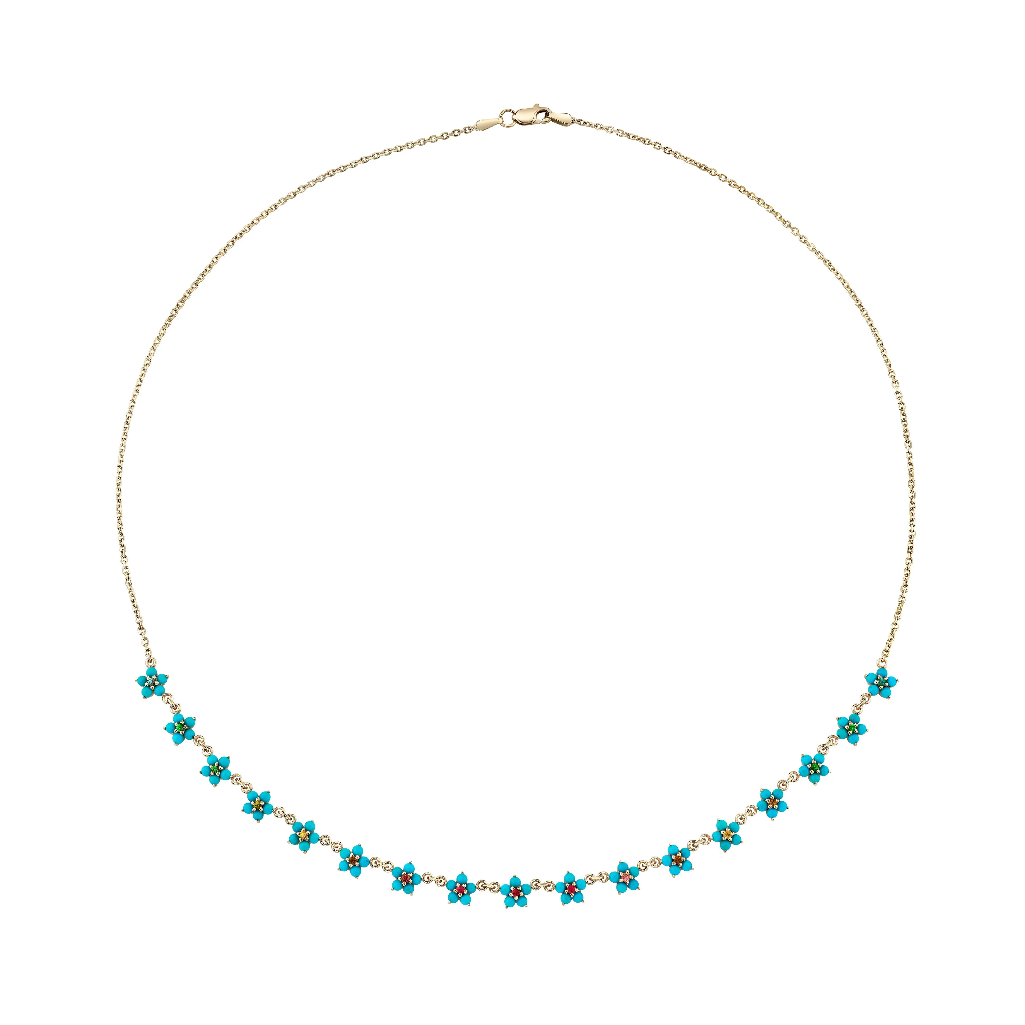 Turquoise and Tourmaline Aurora Necklace