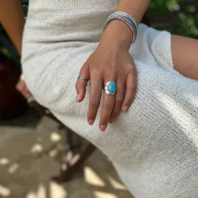 Turquoise Oval Gemstone Ring - Jali