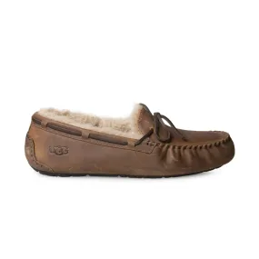 UGG Olsen Leather Tan Slippers - Men's