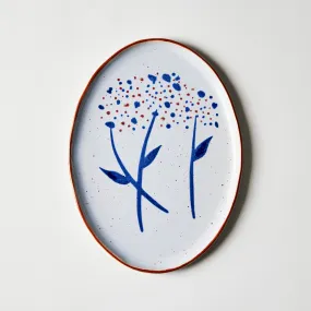 Vandvid Large Oval Serving Plate, Trees