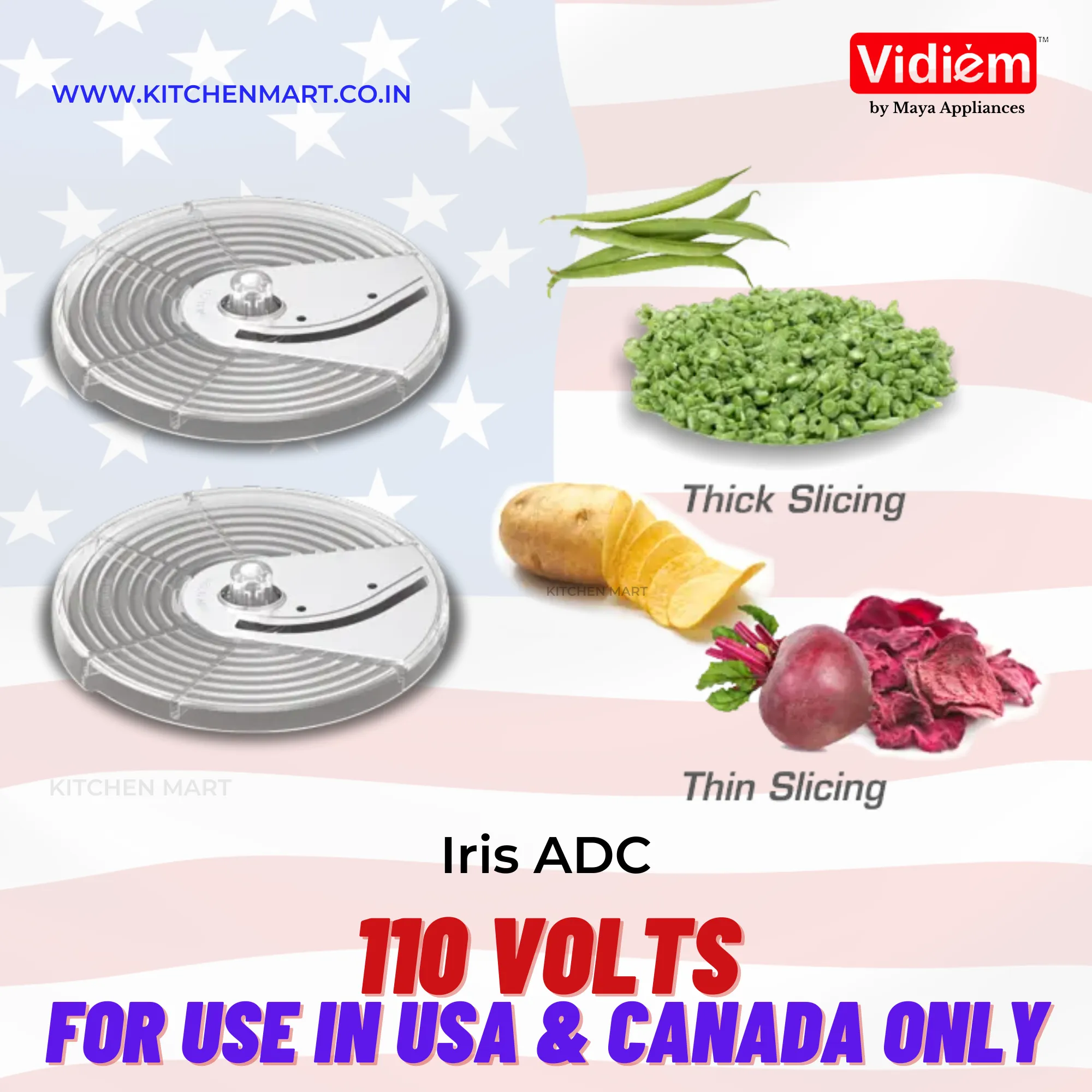 VIDIEM IRIS ADC WITH FOOD PROCESSOR - 110 V