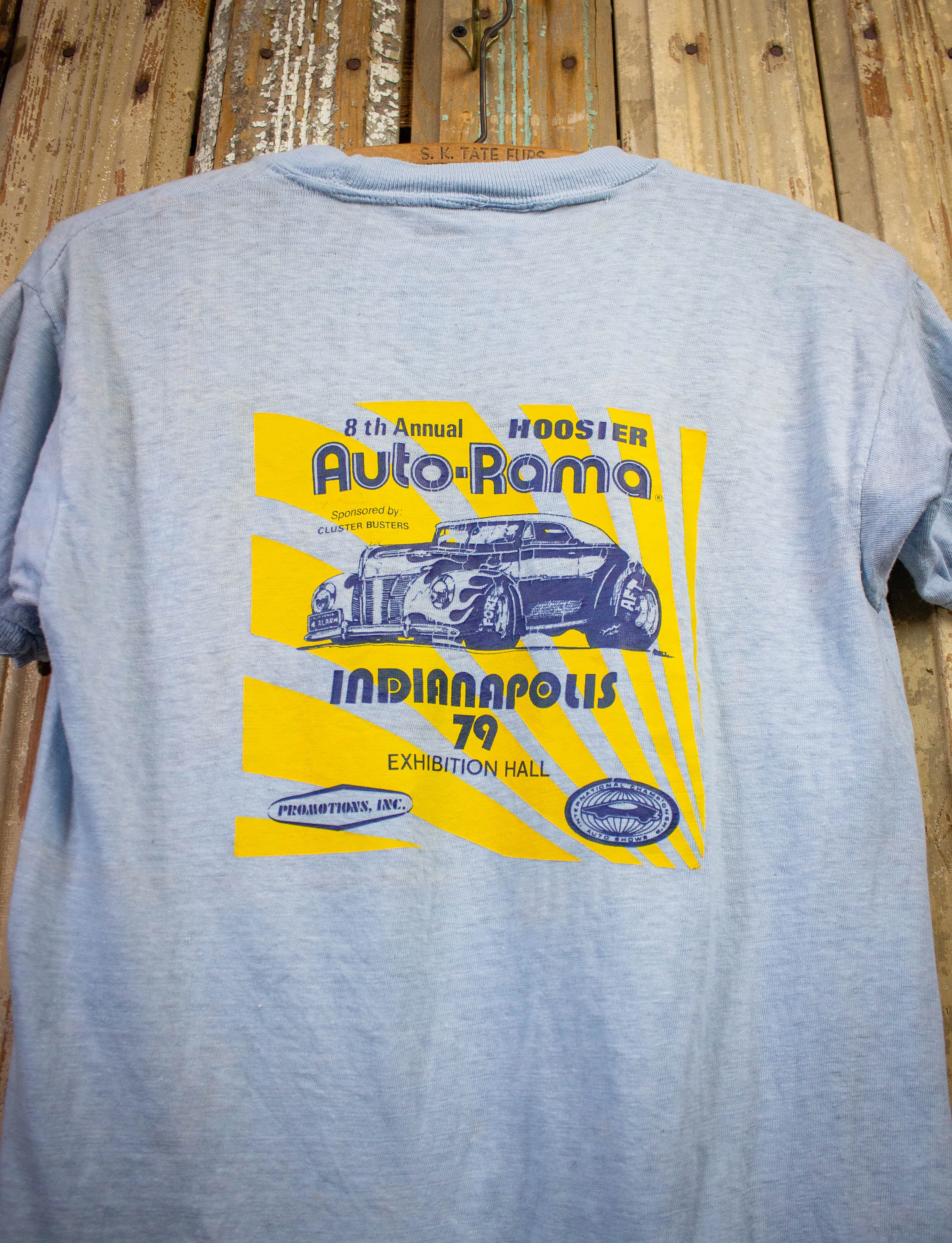 Vintage Bruce's Speed Shop Graphic T Shirt 1979 Blue Small