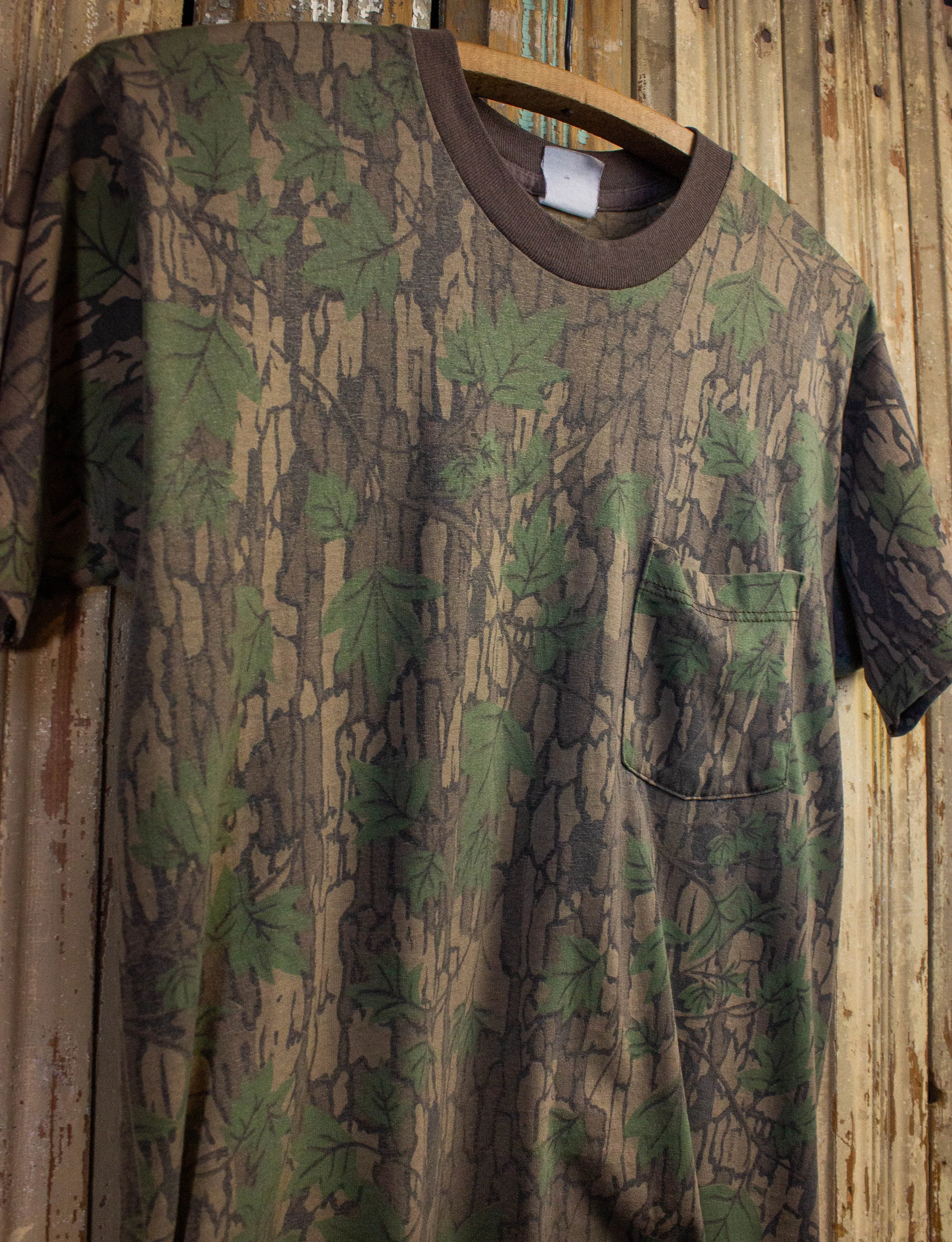 Vintage Camo Pocket T Shirt 80s Small