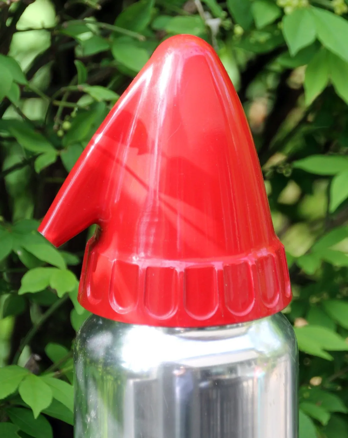 Vintage Seltzer Bottle by Sparklet. Metal and Red Enamel Barware. Made in the USA. Bar Bottle. Acid Label