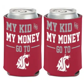 WASHINGTON STATE COUGARS MY KID AND MY MONEY CAN COOLER 12 OZ.