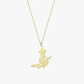 Witch Necklace  | 14K Solid Gold