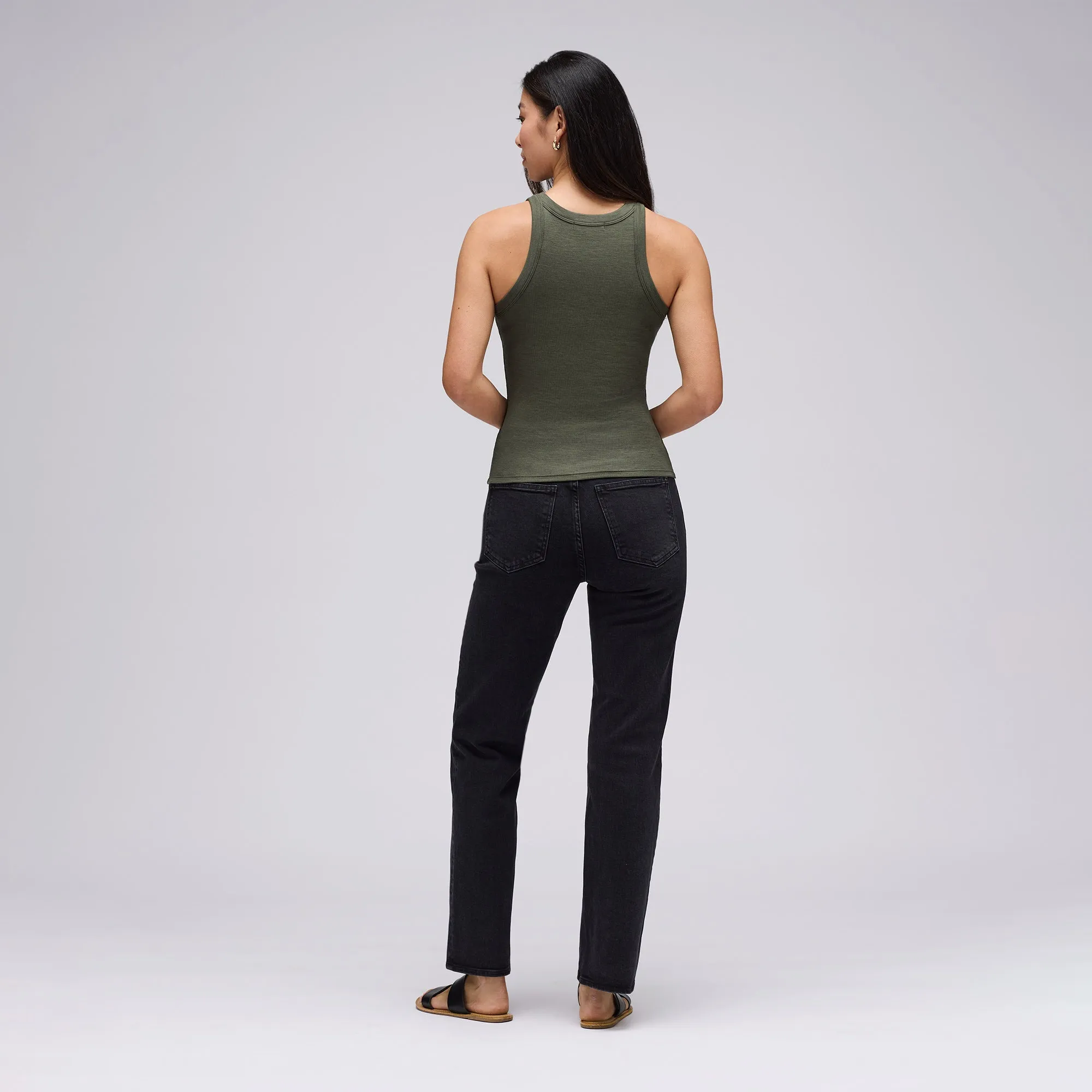 Women's Merino Ribbed Racer Tank